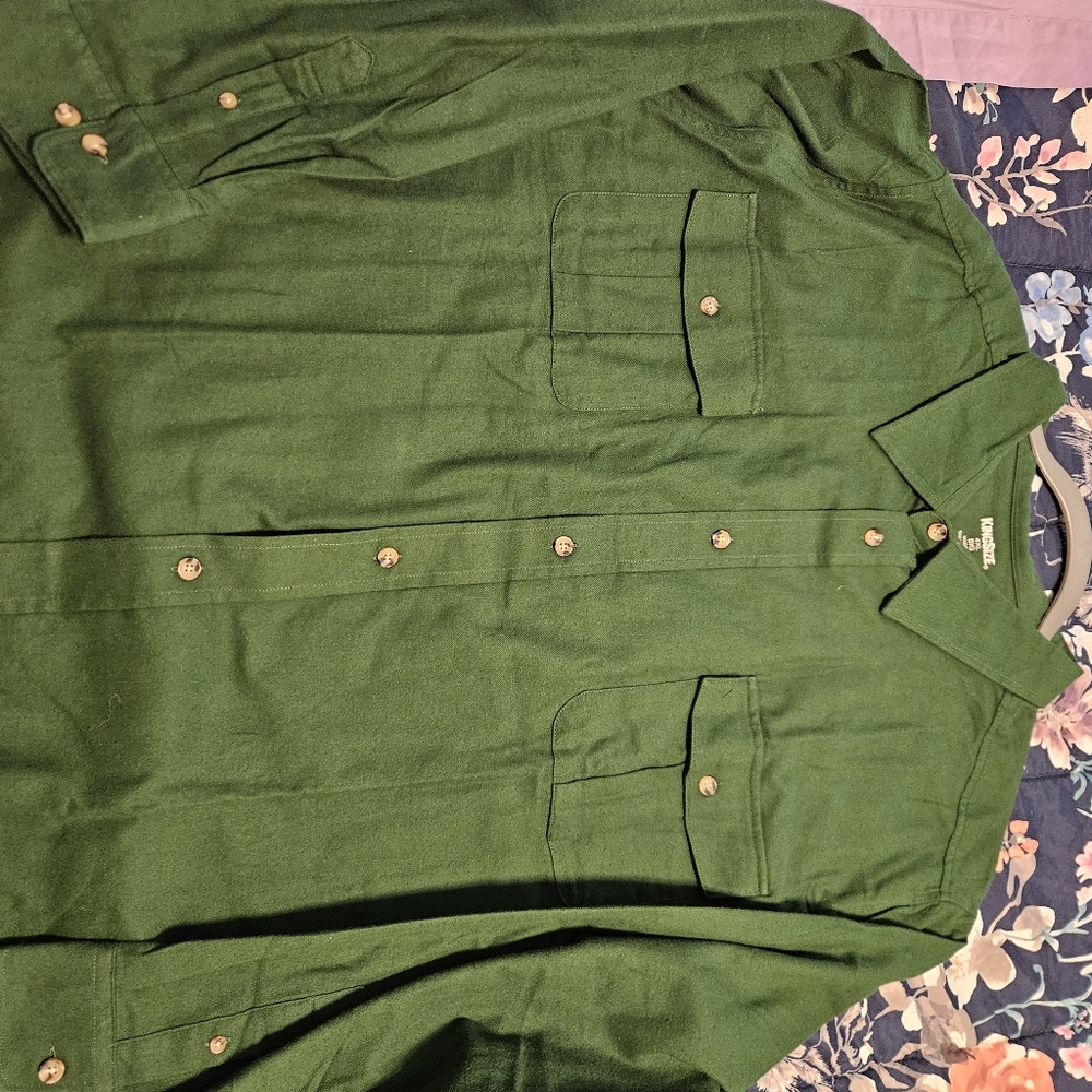 Solid Double-Brushed Flannel Shirt - image 2